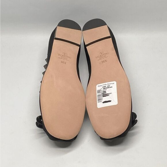 Valentino Garavani Rockstud Satin Ballerina Flats size 36.5 - Picture 13 of 14